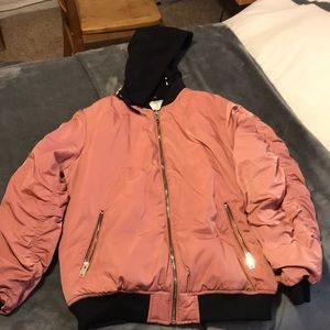 Rose Gold Bomber Jacket